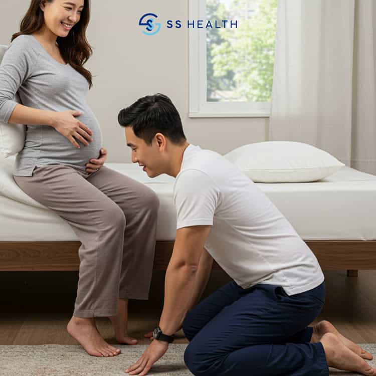 posisi seks hamil - seated pregnancy sex