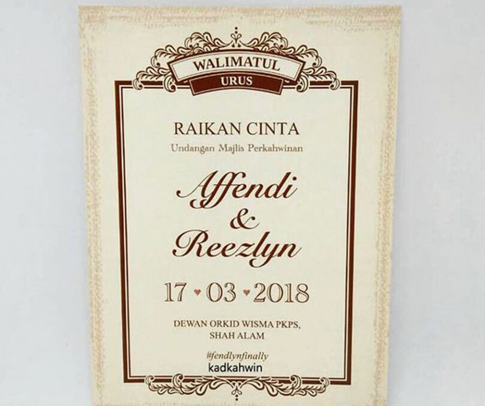 Kad Kahwin | 31 Contoh Design untuk Inspirasi Majlis Anda