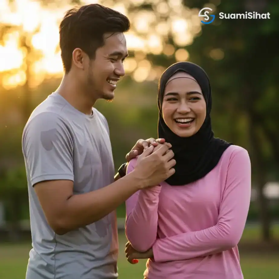 Kebahagiaan rumahtangga semakin-meningkat-selepas-bersenam-suami-isteri