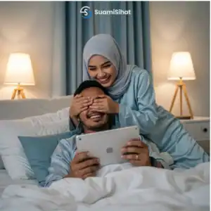 Isteri-tutup-mata-suami-yang-sedang-tonton-porno