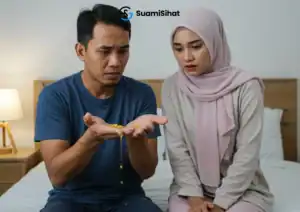 Suami-dan-steri-risau -melihat-air-mani-suami-yang-warna-kuning-dan-tak-sihat