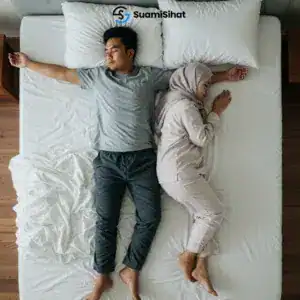 Posisi tidur Starfish and curl
