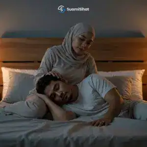 Posisi tidur lap pillow