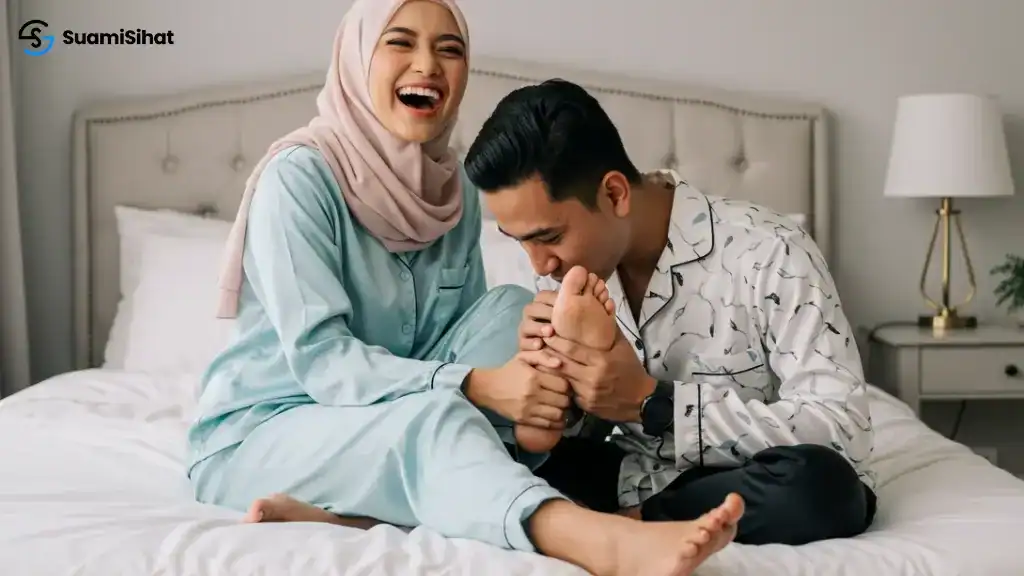 Isteri -merasa -ghairah -suami -usap -dan -cium -jari -kaki