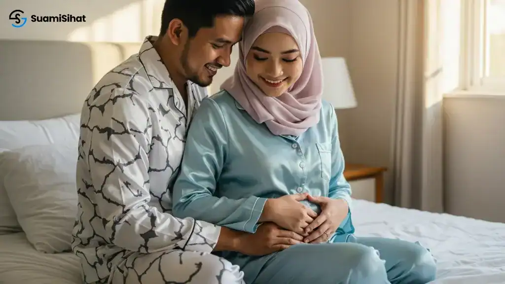 Suami -usap -anggota -badan -isteri -dengan -penuh -romantik