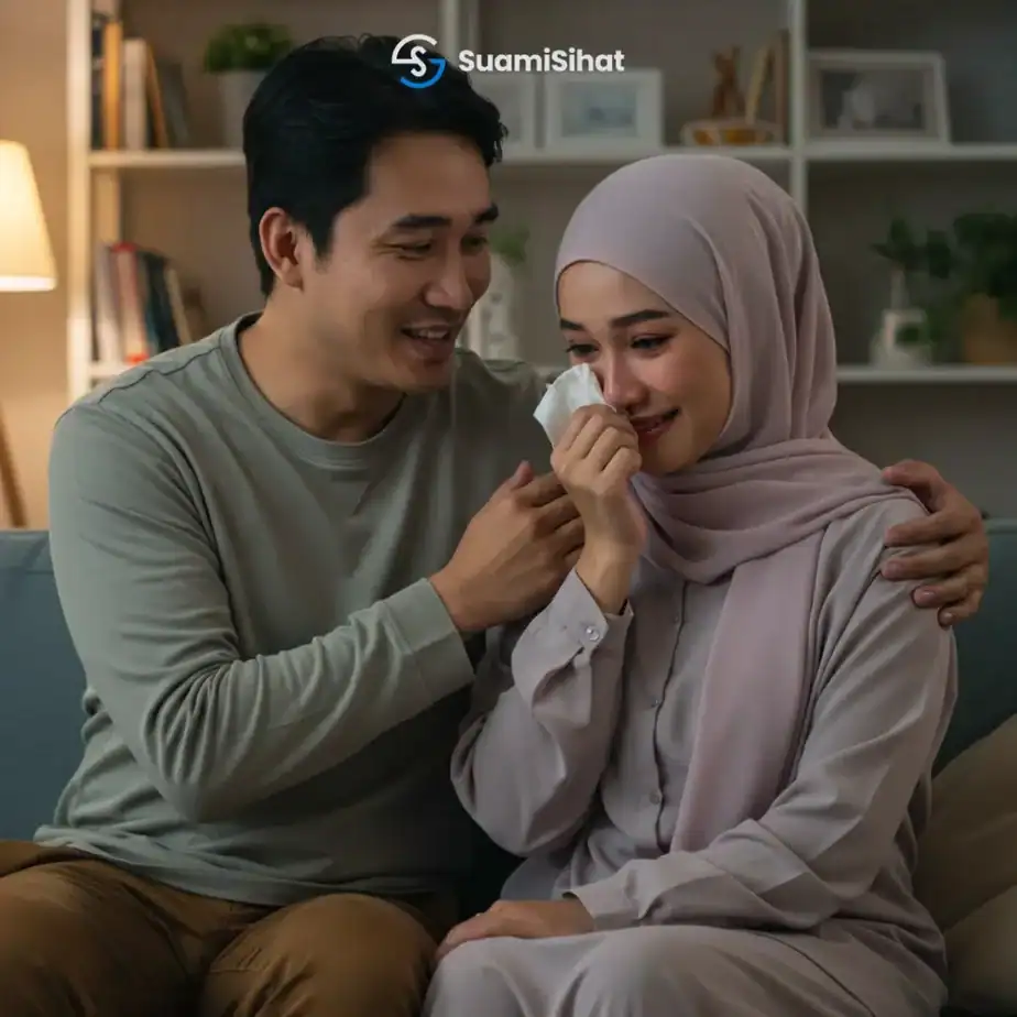 Suami-sedang-ceriakn-isteri-dengan-pickupline