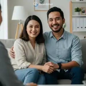 Suami-isteri-bahagia-setelah-kaunseling-dan-berjaya-menolak-minyak-dagu 