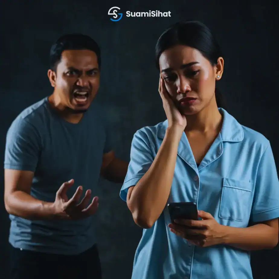 Isteri-sangka-suami-kena -minyak-dagu
