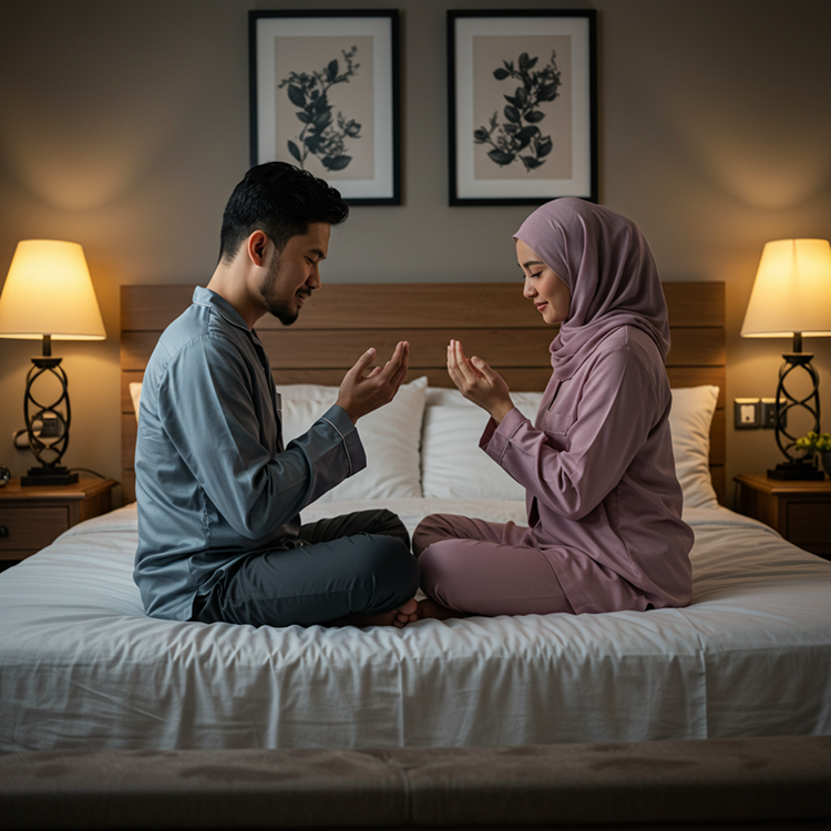 Amir lelaki stamina kuat berdoa bersama isteri sebelum jimak