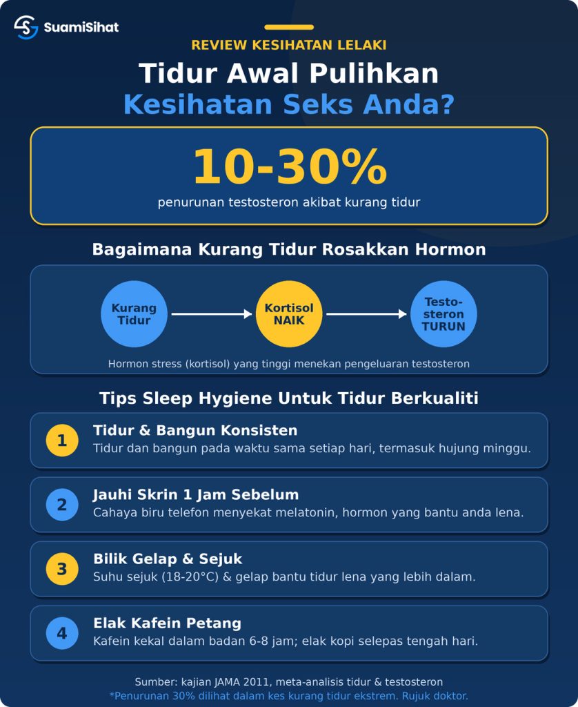 tidur awal pulihkan kesihatan seks anda sehingga 30%